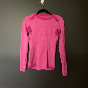 Lululemon pink cold weather long sleeve running 2
